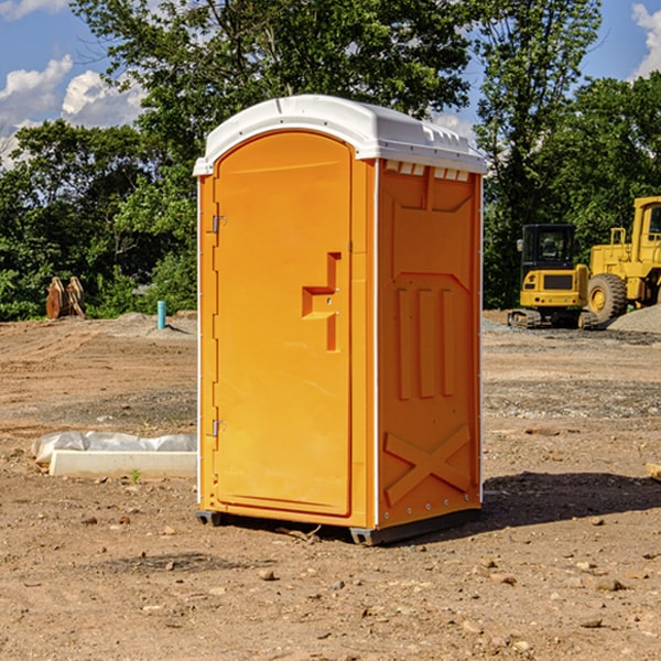 can i customize the exterior of the portable restrooms with my event logo or branding in Arlington KS